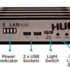 HUBi 2K Power and Lighting System Caravan Solar Hub Kit -Camping Sales Store HUBI SOCKETS 35147.1422375423 1