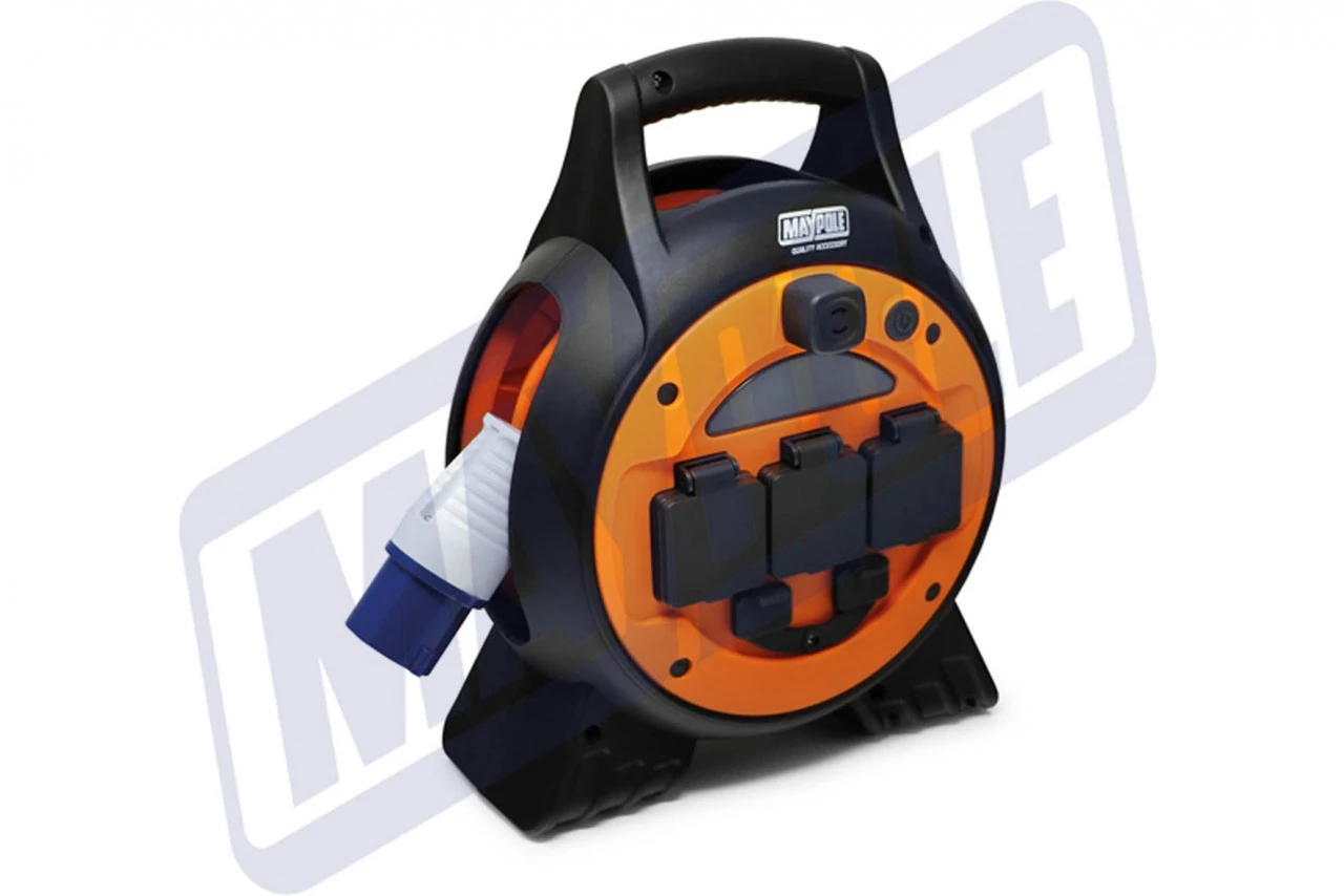 15m Roller Mains Unit Camping Hook Up with LED light 3 15m Roller Mains Unit Camping Hook Up with LED light