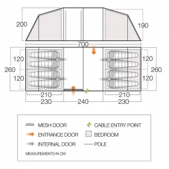 Vango Longleat II 800 XL 8 Person Tent 7 Vango Longleat II 800 XL 8 Person Tent -Camping Sales Store vango 800xl family tent 30615.1584614217 1