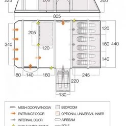 Vango Tahiti II Air 850XL Luxury Family Camping Tent -Camping Sales Store vango tahiti ii air 850xl dimensions 76589.1584619143